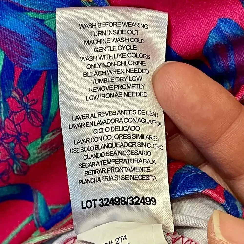 Tommy Bahama Girls Tropical Floral Ruffle V-Neck Dress